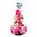25cm Pastel Pink Unicorn Strawberry Tower
